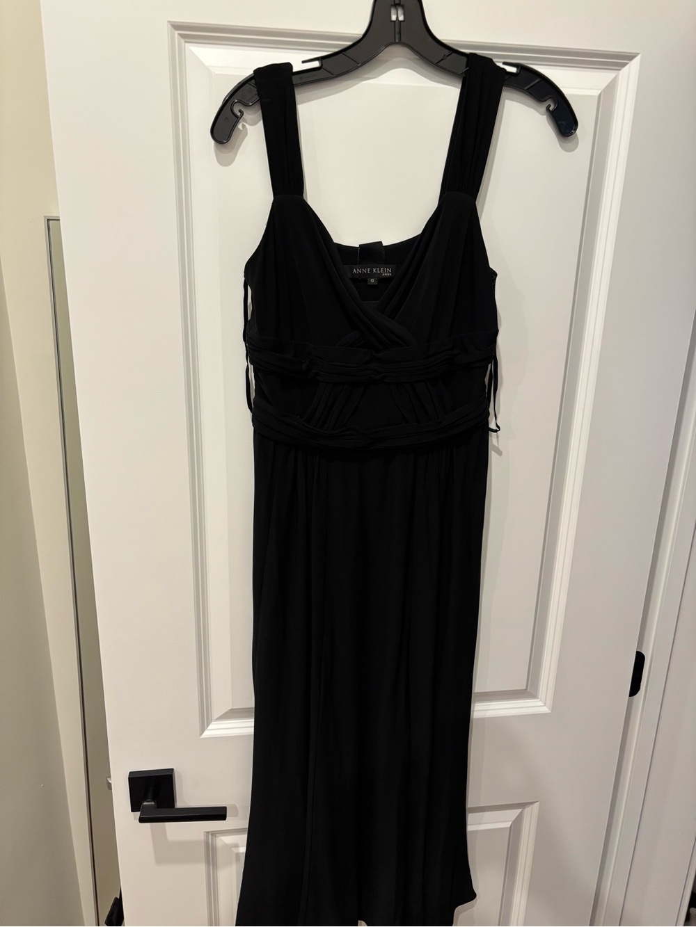 Anne Klein Black Sleeveless Maxi with Twisted Bodice